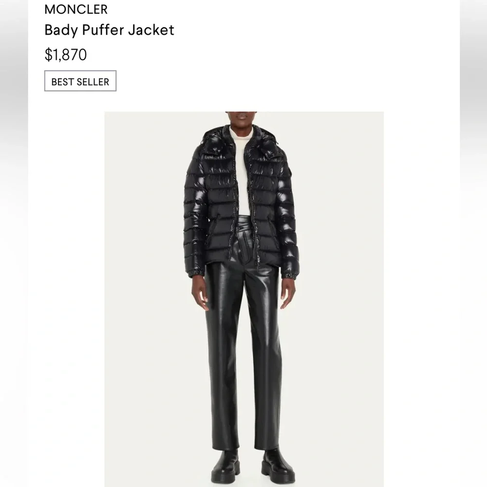 Authentic Moncler Shiny Black Puffer Jacket - Picture 12 of 13